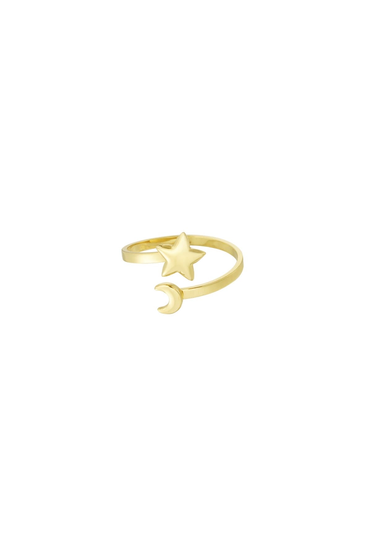 Goldener Mond-Stern-Ring